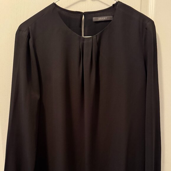 Esprit classic long sleeve black blouse - Picture 1 of 5
